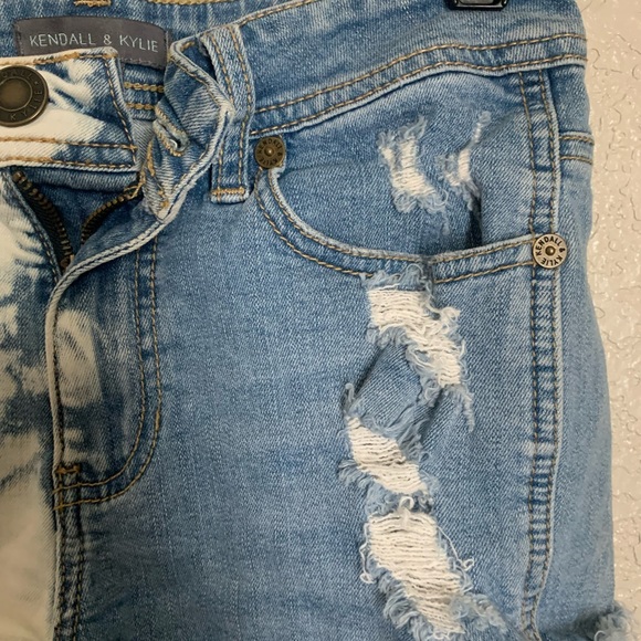 Kendall & kylie hi rise jeans shorts two tones distressed size 3 - Picture 4 of 8